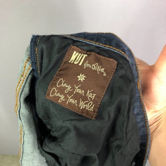 Kut From the Kloth Womens Blue Bardot Crop Skinny Boyfriend Jeans Size 2… - Picture 10 of 11